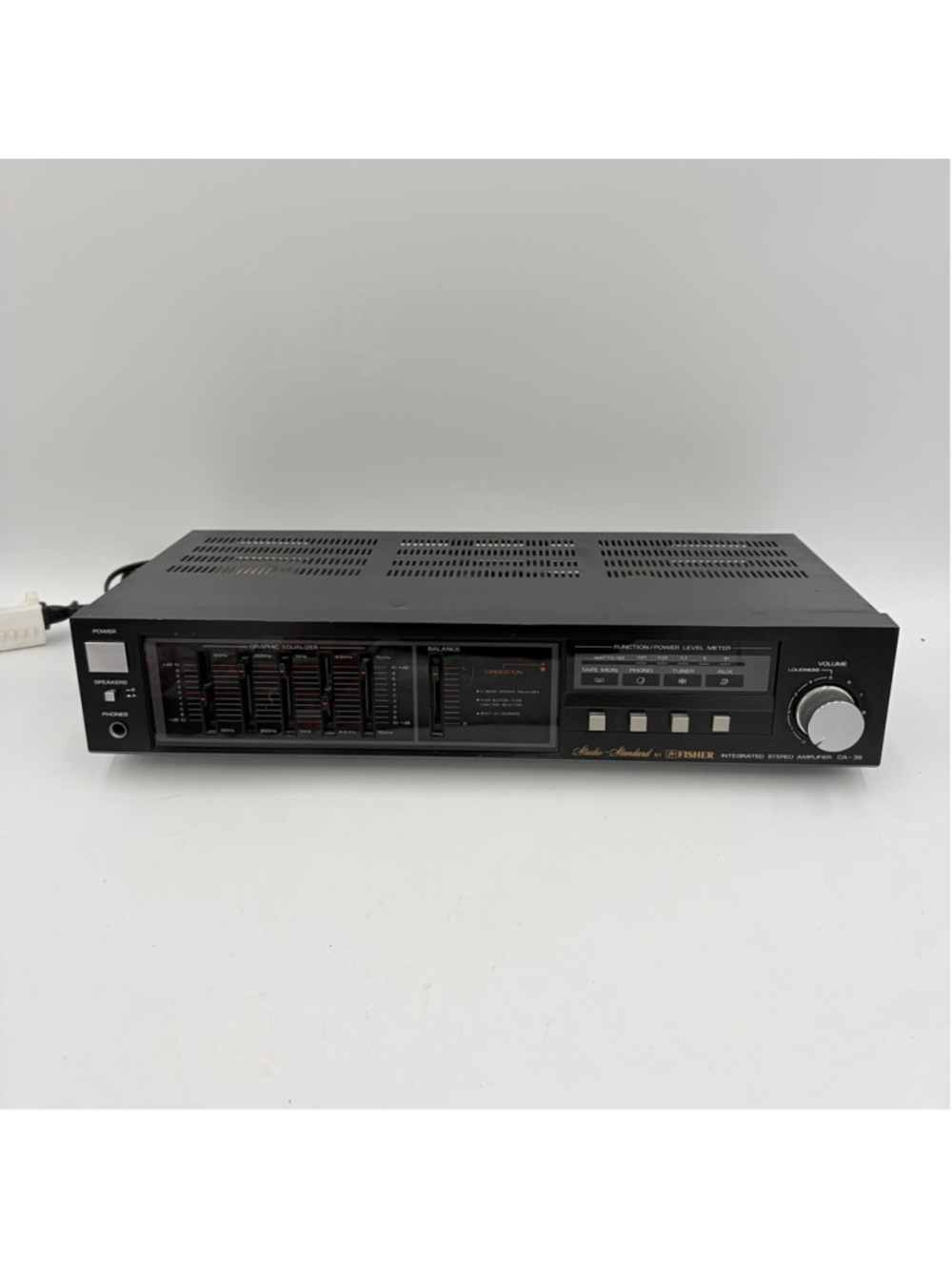 FISHER CA-38 Integrated Stereo Amplifier 5-Band Equalizer Tested Working Japan